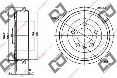 DJ PARTS br1018 -  Тормозной барабан